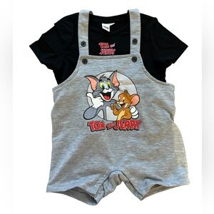 SHEIN EUC Tom & Jerry Overalls